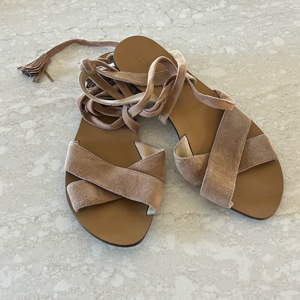 J Crew Lace Up Sandals